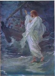 Christ walking on the sea